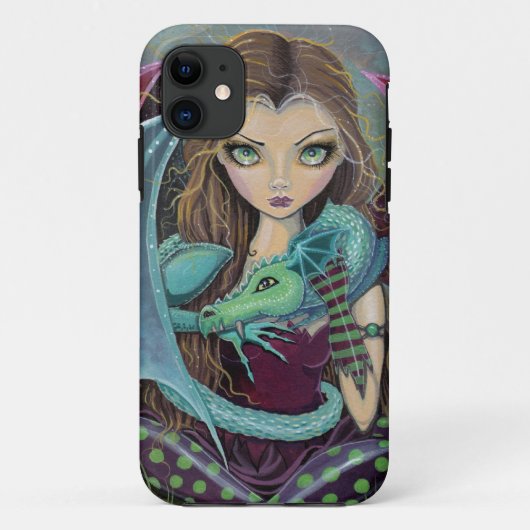 Cute Gothique Fée et coque iphone Dragon (Dos)