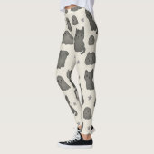 Cute Gotische Huisdieren Patroon – Geestdier Leggings (Links)