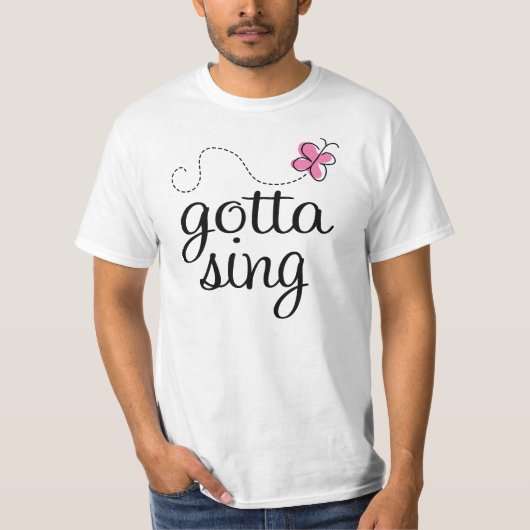 CUTE GOTTA SING PINK T-SHIRT (Voorkant)