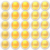 Cute Goud Stipstickerset Sticker (Voorkant)