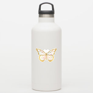 Cute Gouden Glitter Vlinder Sticker