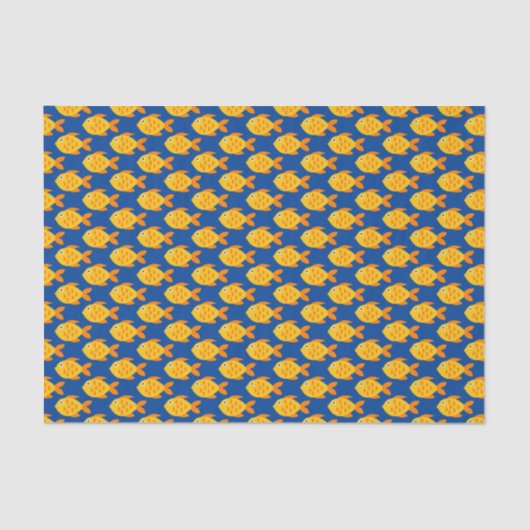 Cute goudfish cartoon  gift box filler tissuepapier (Voorkant)