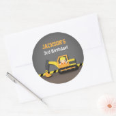 Cute Graafmachine Bouw Verjaardagsfeest Labels (Envelop)