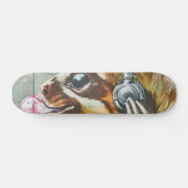 Cute Graffiti Headphone Sloth DJ Skateboard (Horizontaal)