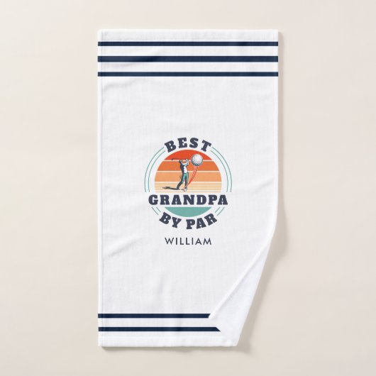 Cute Grand-Père Amoureux de Golf Personnalisé (Serviette à main)