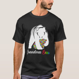 Cute Grandma Beer Autisme Awareness Autistic Famil T-shirt