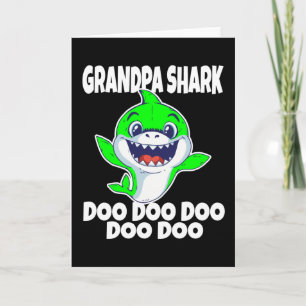Cute Grandpa Shark Doo Doo Doo Kaart