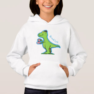 Cute grappengroene t rex dinosaur cartoon
