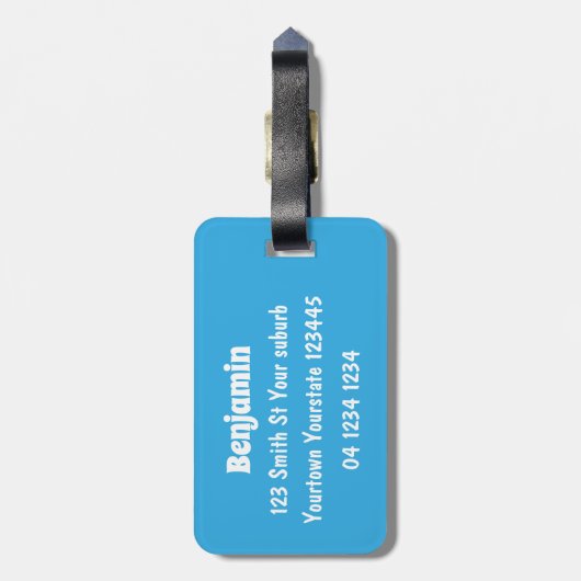 Cute grappengroene t rex dinosaur cartoon bagagelabel (Achterkant verticaal)