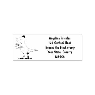 Cute grappengroene t rex dinosaur cartoon rubberstempel