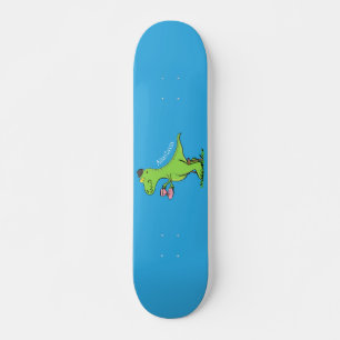 Cute grappengroene t rex dinosaur cartoon skateboard