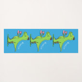 Cute grappengroene t rex dinosaur cartoon yogamat (Achterkant (horizontaal))