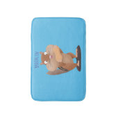 Cute Grappig big cheeks cartoon Badmat (Voorkant Verticaal)