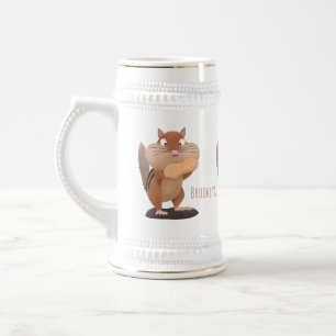 Cute Grappig big cheeks cartoon Bierpul