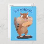 Cute Grappig big cheeks cartoon Briefkaart (Voorkant / Achterkant)