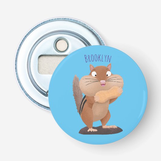 Cute Grappig big cheeks cartoon Button Flesopener (Voorkant)