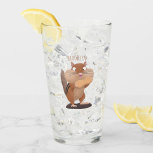 Cute Grappig big cheeks cartoon Glas