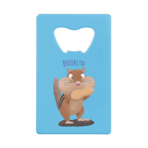 Cute Grappig big cheeks cartoon Kredietkaart Flessenopener