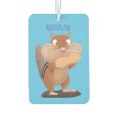 Cute Grappig big cheeks cartoon Luchtverfrisser (Achterkant)