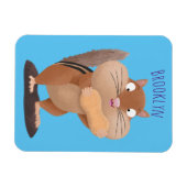 Cute Grappig big cheeks cartoon Magneet (Horizontaal)