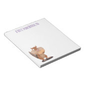 Cute Grappig big cheeks cartoon Notitieblok (Schuin)