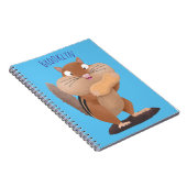 Cute Grappig big cheeks cartoon Notitieboek (Rechterzijde)