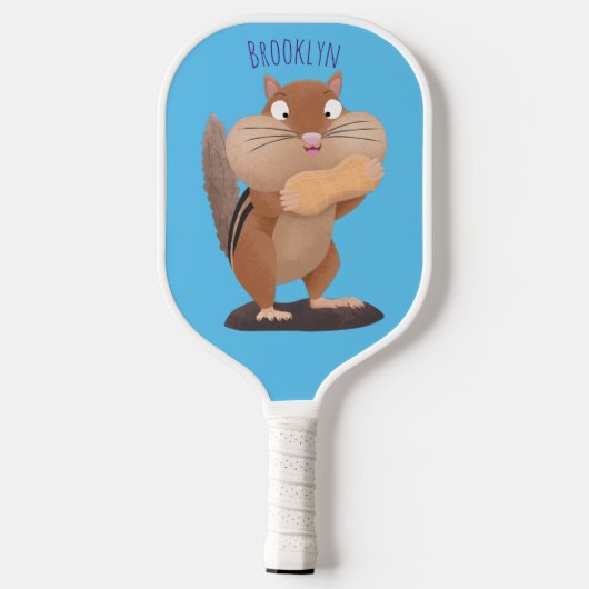 Cute Grappig big cheeks cartoon Pickleball Paddle (Achterkant)