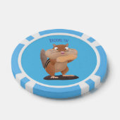 Cute Grappig big cheeks cartoon Poker Chips (Enkel)