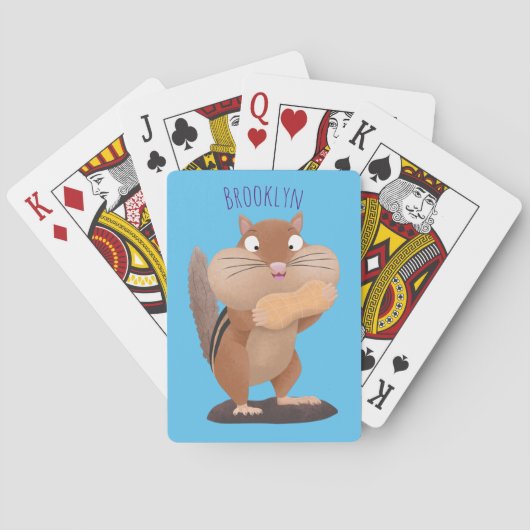 Cute Grappig big cheeks cartoon Pokerkaarten (Achterkant)