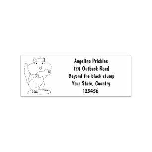 Cute Grappig big cheeks cartoon Rubberstempel