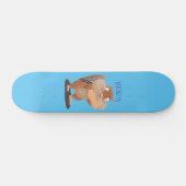 Cute Grappig big cheeks cartoon Skateboard (Horizontaal)