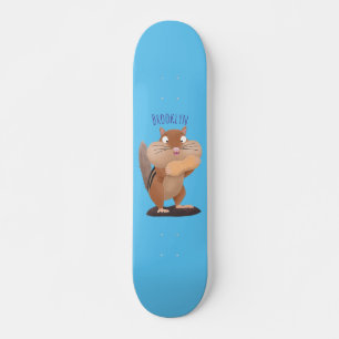 Cute Grappig big cheeks cartoon Skateboard