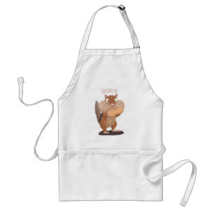 Cute Grappig big cheeks cartoon Standaard Schort
