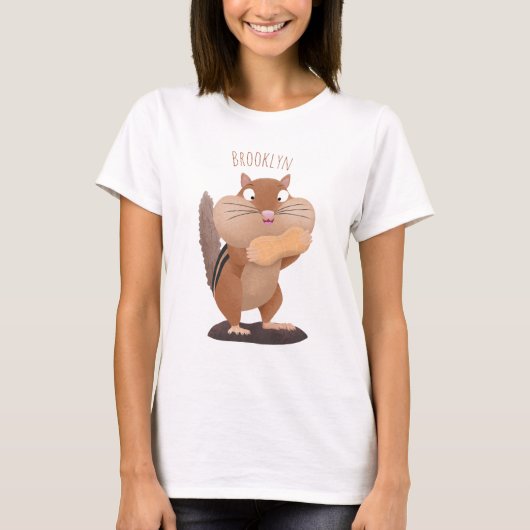 Cute Grappig big cheeks cartoon T-shirt (Voorkant)