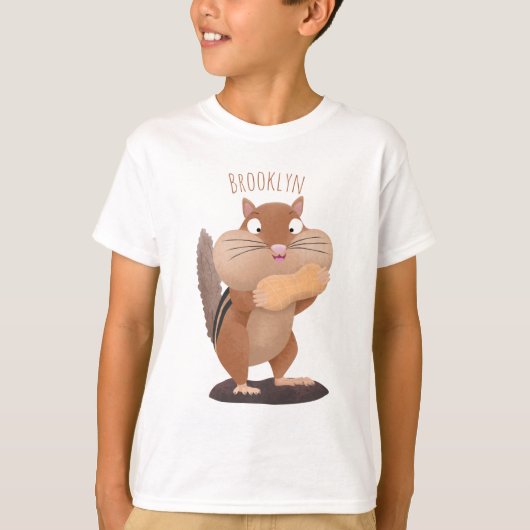 Cute Grappig big cheeks cartoon T-shirt (Voorkant)