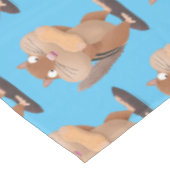 Cute Grappig big cheeks cartoon Tafelkleed (Gekanteld)