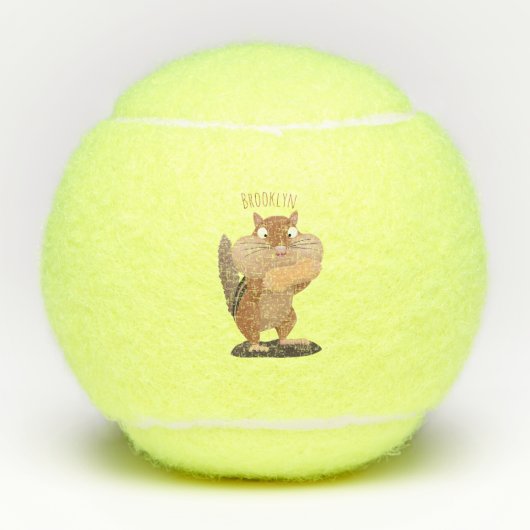 Cute Grappig big cheeks cartoon Tennisballen (Voorkant)