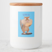 Cute Grappig big cheeks cartoon Voedselcontainer Etiket (Voorkant)