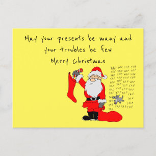 Cute Grappig briefkaart kerstmis