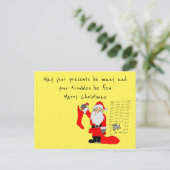 Cute Grappig briefkaart kerstmis (Staand voorkant)