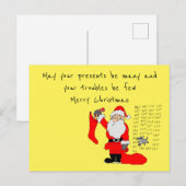 Cute Grappig briefkaart kerstmis (Voorkant / Achterkant)