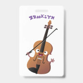 Cute grappig vioolmusical badge (Achterkant)