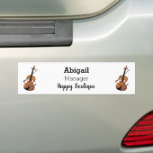 Cute grappig vioolmusical bumpersticker (Op auto)