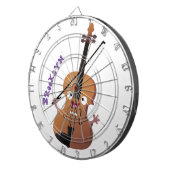 Cute grappig vioolmusical dartbord (Voorkant Rechts)