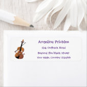 Cute grappig vioolmusical etiket (Insitu)