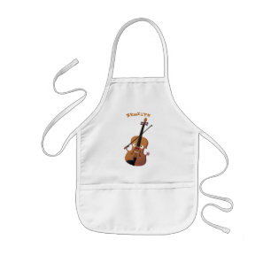 Cute grappig vioolmusical kinder schort