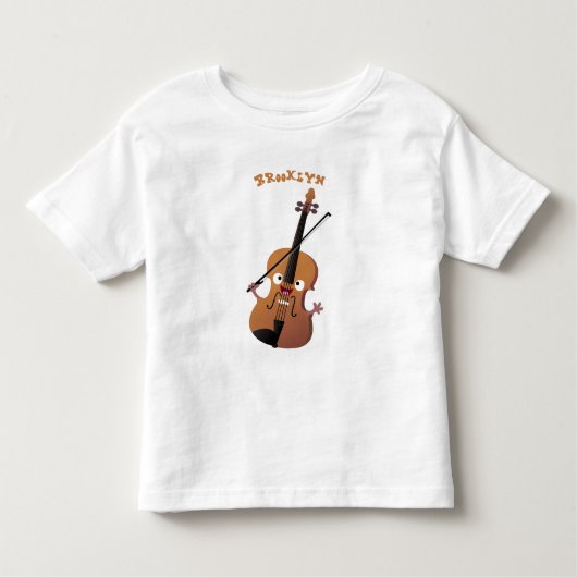 Cute grappig vioolmusical kinder shirts (Voorkant)