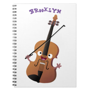 Cute grappig vioolmusical notitieboek