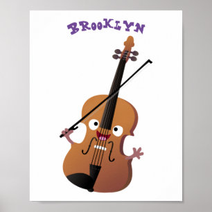 Cute grappig vioolmusical poster