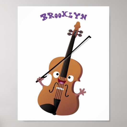 Cute grappig vioolmusical poster (Voorkant)